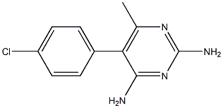5-(4-chlorophenyl)-6-methylpyrimidine-2,4-diamine 结构式