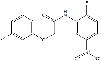 N-(2-fluoro-5-nitrophenyl)-2-(3-methylphenoxy)acetamide 结构式