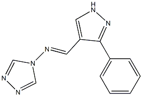 N-[(3-phenyl-1H-pyrazol-4-yl)methylene]-N-(4H-1,2,4-triazol-4-yl)amine 结构式