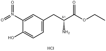 D-3-硝基酪氨酸乙酯盐酸盐 结构式