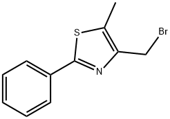 4-Bromomethyl-5-methyl-2-phenylthiazole 结构式