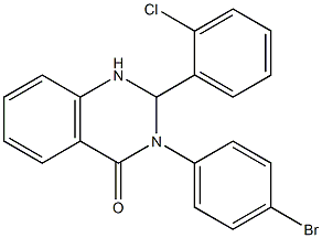 3-(4-bromophenyl)-2-(2-chlorophenyl)-2,3-dihydro-4(1H)-quinazolinone 结构式