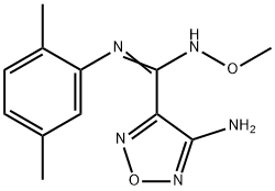 4-amino-N-(2,5-dimethylphenyl)-N'-methoxy-1,2,5-oxadiazole-3-carboximidamide 结构式