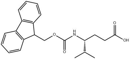 FMOC-(R)-4-氨基-5-甲基-己酸 结构式
