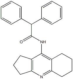 N-(2,3,5,6,7,8-hexahydro-1H-cyclopenta[b]quinolin-9-yl)-2,2-diphenylacetamide 结构式