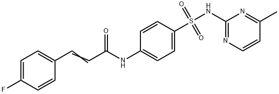 3-(4-fluorophenyl)-N-(4-{[(4-methyl-2-pyrimidinyl)amino]sulfonyl}phenyl)acrylamide 结构式