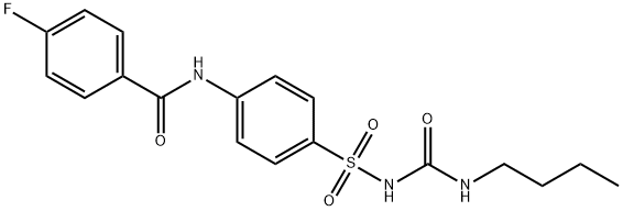 N-[4-({[(butylamino)carbonyl]amino}sulfonyl)phenyl]-4-fluorobenzamide 结构式
