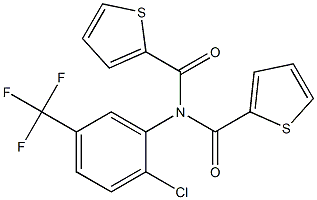 N-[2-chloro-5-(trifluoromethyl)phenyl]-N-(2-thienylcarbonyl)-2-thiophenecarboxamide 结构式