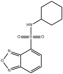 N-cyclohexyl-2,1,3-benzoxadiazole-4-sulfonamide 结构式