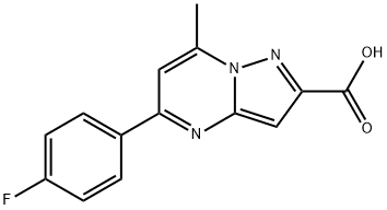 5-(4-fluorophenyl)-7-methylpyrazolo[1,5-a]pyrimidine-2-carboxylic acid 结构式