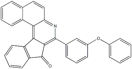 8-(3-phenoxyphenyl)-9H-benzo[f]indeno[2,1-c]quinolin-9-one 结构式