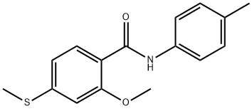 2-methoxy-N-(4-methylphenyl)-4-(methylsulfanyl)benzamide 结构式