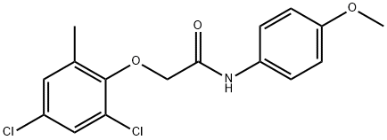 2-(2,4-dichloro-6-methylphenoxy)-N-(4-methoxyphenyl)acetamide 结构式