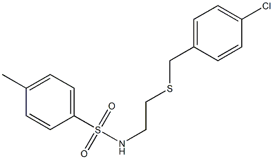 N-{2-[(4-chlorobenzyl)sulfanyl]ethyl}-4-methylbenzenesulfonamide 结构式