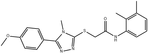 N-(2,3-dimethylphenyl)-2-{[5-(4-methoxyphenyl)-4-methyl-4H-1,2,4-triazol-3-yl]sulfanyl}acetamide 结构式