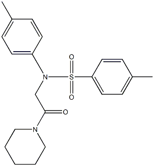 4-methyl-N-(4-methylphenyl)-N-(2-oxo-2-piperidin-1-ylethyl)benzenesulfonamide 结构式