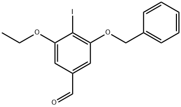 3-benzyloxy-5-ethoxy-4-iodo-benzaldehyde 结构式