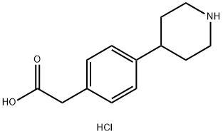 2-(4-(PIPERIDIN-4-YL)PHENYL)ACETIC ACID HYDROCHLORIDE 结构式