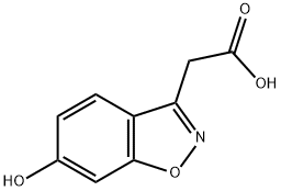 2-(6-羟基-1,2-苯并异噁唑-3-基)乙酸 结构式