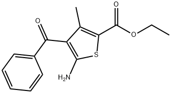 乙基 5-氨基-4-苯甲酰-3-甲基噻吩-2-甲酸基酯 结构式