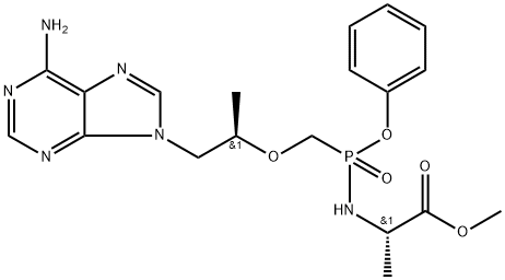 methyl(((((R)-1-(6-amino-9H-purin-9-yl)         propan-2-yl)oxy)methyl)(phenoxy)      phosphoryl)-L-alaninate fumarate 结构式