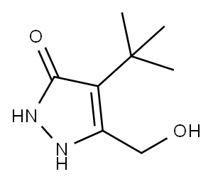 4-(叔丁基)-5-(羟甲基)-1,2-二氢-3H-吡唑-3-酮 结构式
