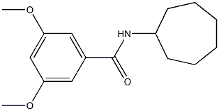 N-cycloheptyl-3,5-dimethoxybenzamide 结构式