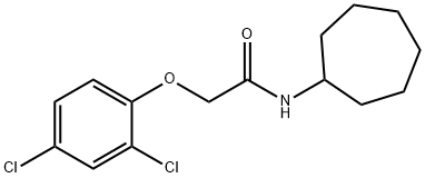 N-cycloheptyl-2-(2,4-dichlorophenoxy)acetamide 结构式