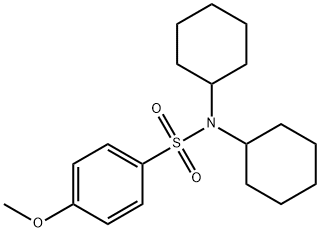 N,N-dicyclohexyl-4-methoxybenzenesulfonamide 结构式