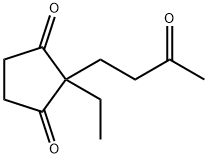 2-乙基-2-(3-氧代丁基)-1,3-环戊二酮 结构式