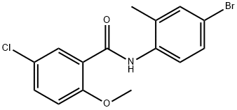 N-(4-bromo-2-methylphenyl)-5-chloro-2-methoxybenzamide 结构式