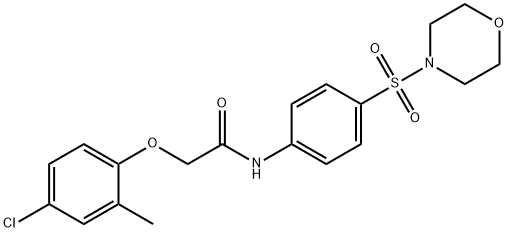 2-(4-chloro-2-methylphenoxy)-N-[4-(4-morpholinylsulfonyl)phenyl]acetamide 结构式