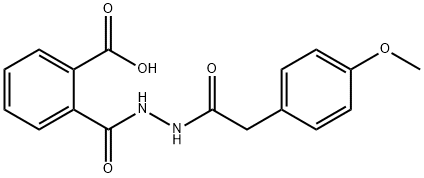 2-({2-[2-(4-methoxyphenyl)acetyl]hydrazino}carbonyl)benzoic acid 结构式