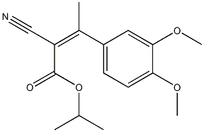 isopropyl 2-cyano-3-(3,4-dimethoxyphenyl)-2-butenoate 结构式