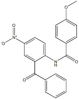 N-{2-benzoyl-4-nitrophenyl}-4-methoxybenzamide 结构式