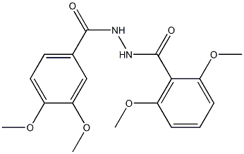 N'-(3,4-dimethoxybenzoyl)-2,6-dimethoxybenzohydrazide 结构式