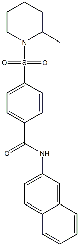 4-[(2-methyl-1-piperidinyl)sulfonyl]-N-(2-naphthyl)benzamide 结构式