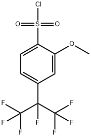 Benzenesulfonyl chloride, 2-methoxy-4-[1,2,2,2-tetrafluoro-1-(trifluoromethyl)ethyl]- 结构式