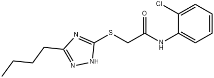 2-[(5-butyl-4H-1,2,4-triazol-3-yl)sulfanyl]-N-(2-chlorophenyl)acetamide 结构式
