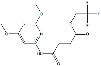 2,2,2-trifluoroethyl 4-[(2,6-dimethoxy-4-pyrimidinyl)amino]-4-oxo-2-butenoate 结构式