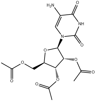 2',3',5'-三-O-乙酰-5-氨基尿苷 结构式