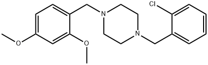 1-(2-chlorobenzyl)-4-(2,4-dimethoxybenzyl)piperazine 结构式