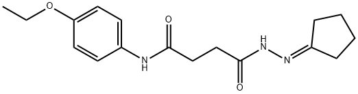 4-(2-cyclopentylidenehydrazino)-N-(4-ethoxyphenyl)-4-oxobutanamide 结构式