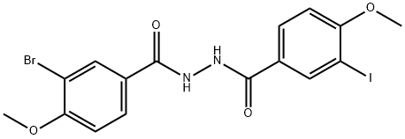 3-bromo-N'-(3-iodo-4-methoxybenzoyl)-4-methoxybenzohydrazide 结构式