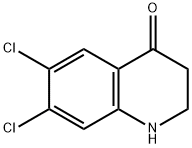 6,7-dichloro-2,3-dihydroquinolin-4(1H)-one 结构式