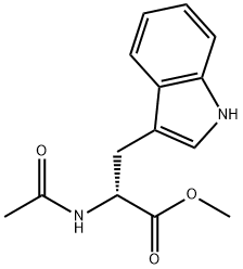 methyl (2R)-2-acetamido-3-(1H-indol-3-yl)propanoate 结构式