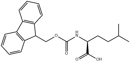 2-({[(9H-fluoren-9-yl)methoxy]carbonyl}amino)-5-methylhexanoic acid 结构式
