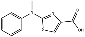 4-Thiazolecarboxylic acid, 2-(methylphenylamino)- 结构式