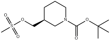 (S)-[[(Methylsulfonyl)oxy]methyl]piperidine-1-carboxylic Acid tert-Butyl Ester 结构式