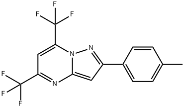 2-(4-methylphenyl)-5,7-bis(trifluoromethyl)pyrazolo[1,5-a]pyrimidine 结构式